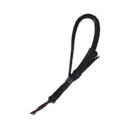 HKM-349523 Leather Woven Horsewhip - Portable Cowhide Tool in Brown, 85 cm Length