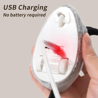 HKM-349651 Interactive Cat Toys Mouse For Indoor Cats Rechargeable LED Cat Mouse Toy Feather Bell Tail Lifelike Electric Automatic Moving Mouse Cat Toy For All Breeds Cat Boredom Exercise