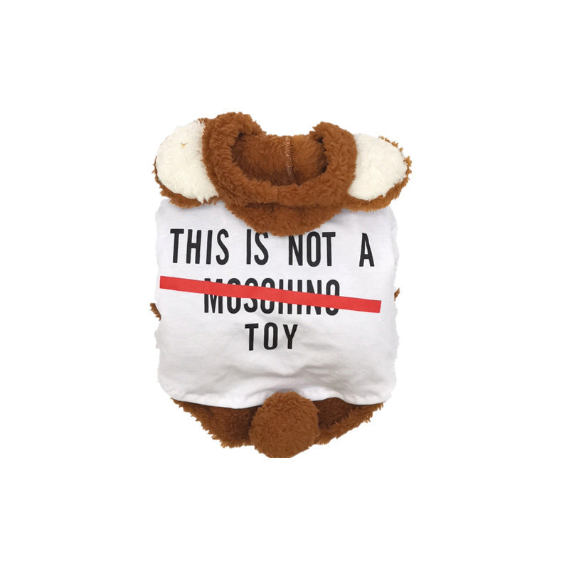 HKM-349715 Cozy Coral Fleece Little Bear Two-Piece Casual Suit in Brown