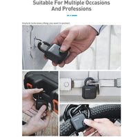 HKM-349715 Smart Fingerprint Padlock with Waterproof and Dustproof Design, Records 10 Fingerprints, USB Rechargeable