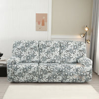 HKM-349843 Three-Seat Polyester Sofa Cover with Vibrant Patterns and Modern Design