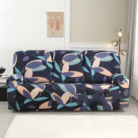 HKM-349843 Three-Seat Polyester Sofa Cover with Vibrant Patterns and Modern Design
