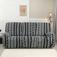 HKM-349843 Three-Seat Polyester Sofa Cover with Vibrant Patterns and Modern Design