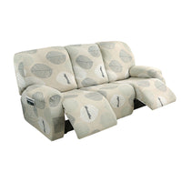 HKM-349843 Three-Seat Polyester Sofa Cover with Vibrant Patterns and Modern Design