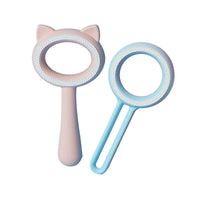 HKM-349971 Double-Sided Pet Grooming Brush with Cat Ear Design for Effective Hair Removal and Cleaning