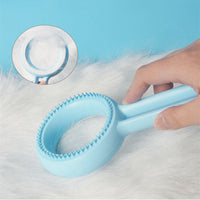 HKM-349971 Double-Sided Pet Grooming Brush with Cat Ear Design for Effective Hair Removal and Cleaning