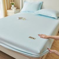 HKM-350035 Solid Color Fleece-Lined Bedspread for 1.5m Bed in Modern Milk Fiber Design