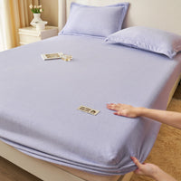 HKM-350035 Solid Color Fleece-Lined Bedspread for 1.5m Bed in Modern Milk Fiber Design