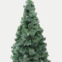 HKM-350163 Green Spray White Snowflake Pine Needle Christmas Tree - 150CM, 180CM & 210CM, Slim Design for Small Spaces