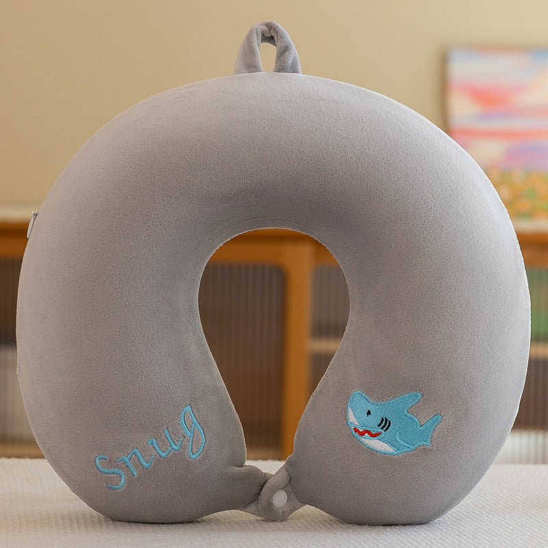 HKM-350163 Memory Cotton U-Shaped Pillow in Plush Cartoon Design