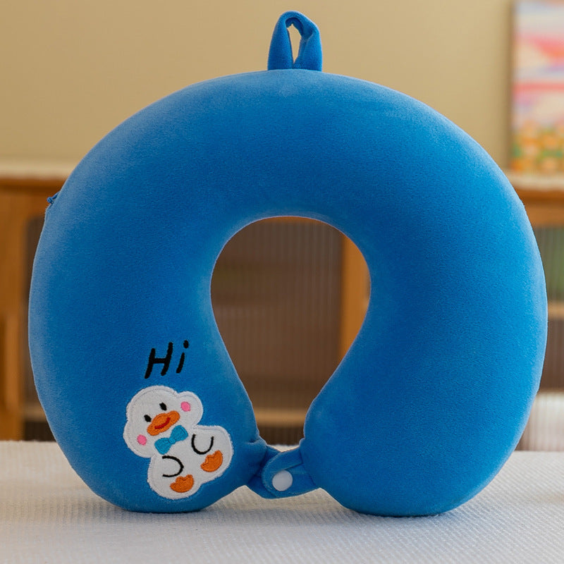 HKM-350163 Memory Cotton U-Shaped Pillow in Plush Cartoon Design