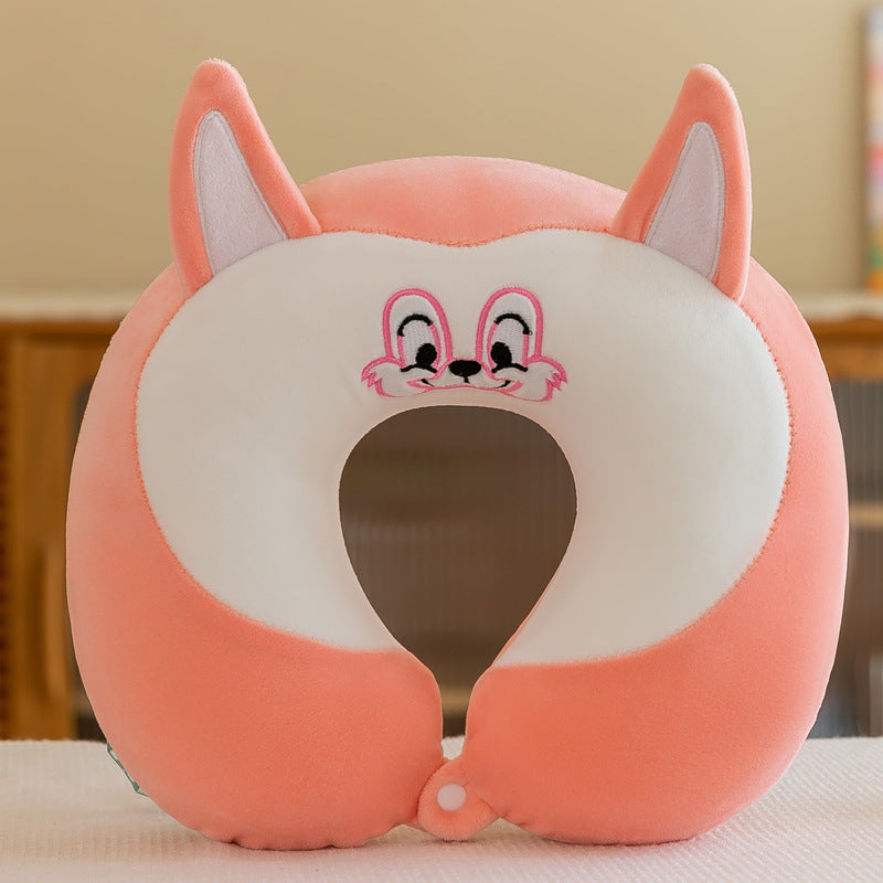 HKM-350163 Memory Cotton U-Shaped Pillow in Plush Cartoon Design