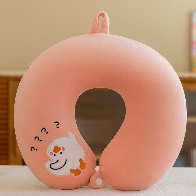 HKM-350163 Memory Cotton U-Shaped Pillow in Plush Cartoon Design