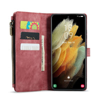 HKM-350291 Samsung Compatible Flip Mobile Phone Holster – PU+TPU Protective Case for A12, A22 5G, A32 5G, A50, A30S, A50S, A51 4G, A52, A71 4G, A72 in Black, Red, Blue, Coffee