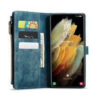 HKM-350291 Samsung Compatible Flip Mobile Phone Holster – PU+TPU Protective Case for A12, A22 5G, A32 5G, A50, A30S, A50S, A51 4G, A52, A71 4G, A72 in Black, Red, Blue, Coffee