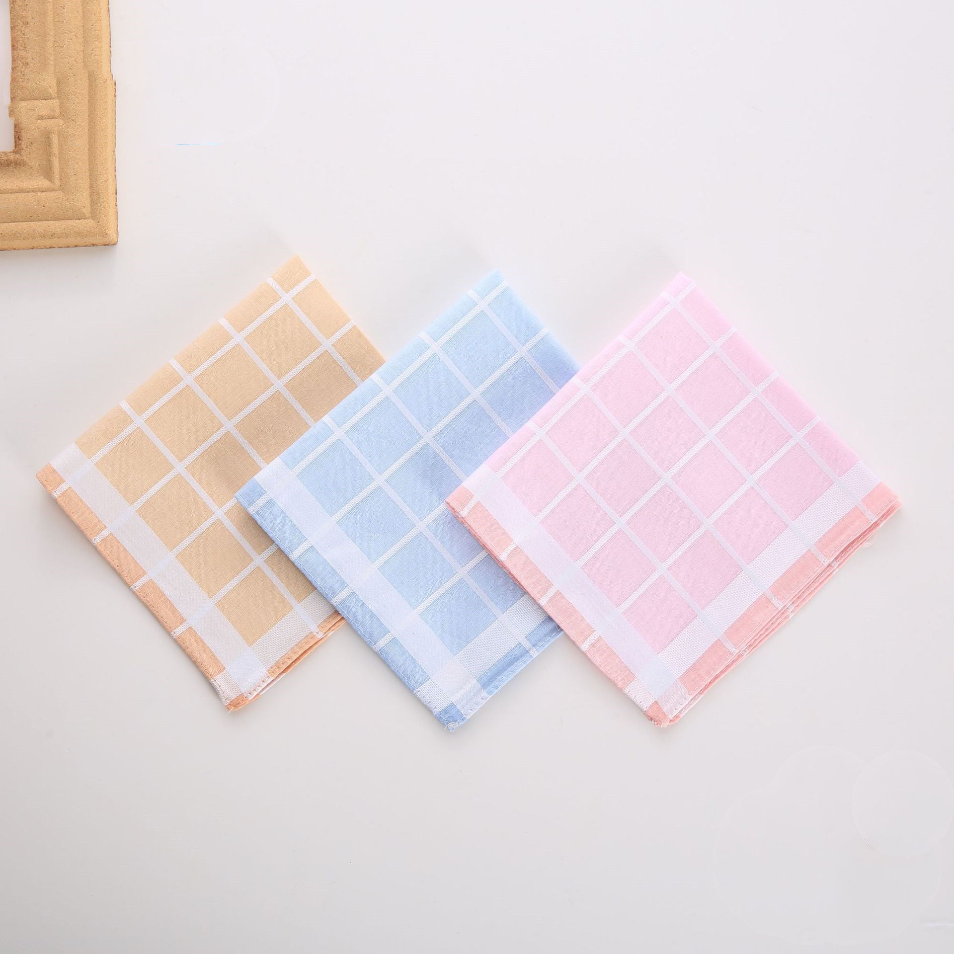 HKM-350611 Cotton Handkerchief Square Scarf Set with Various Floral Designs - 100% Cotton, 29x29 cm