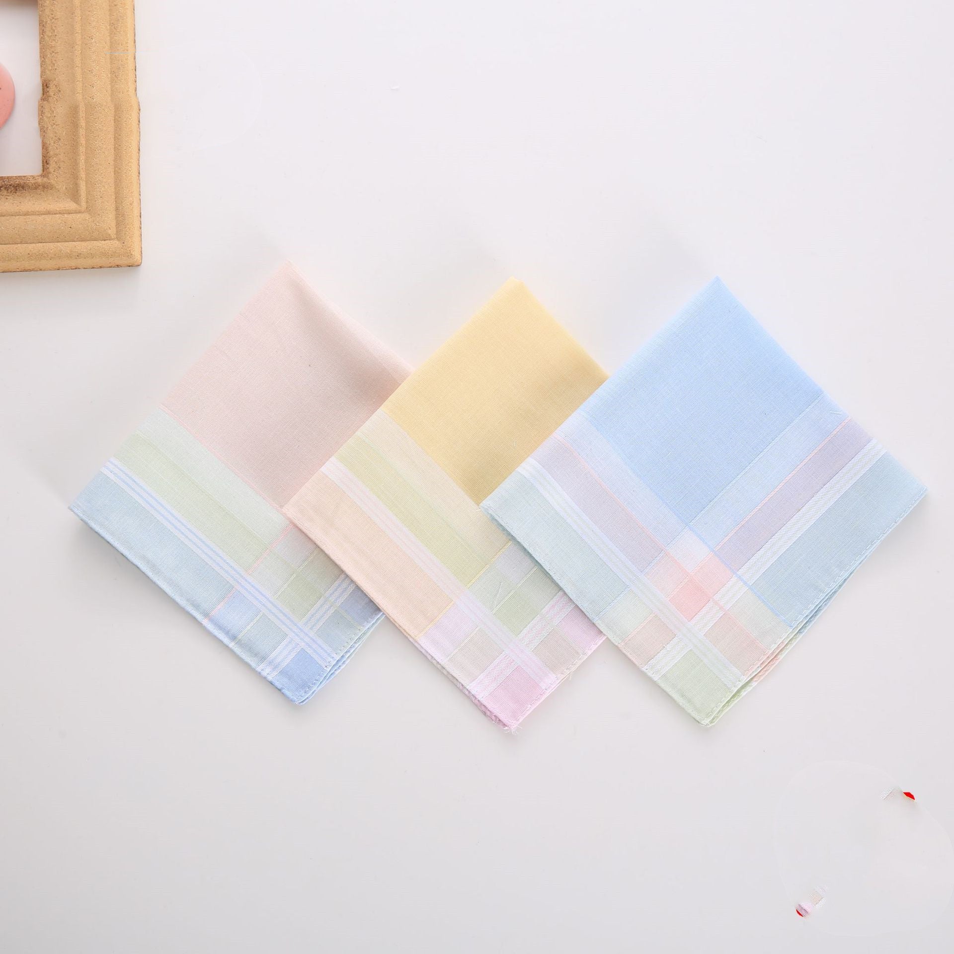 HKM-350611 Cotton Handkerchief Square Scarf Set with Various Floral Designs - 100% Cotton, 29x29 cm