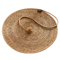 HKM-350739 Natural Papyrus Round Rattan Cat Scratching Pad No Dandruff Pet