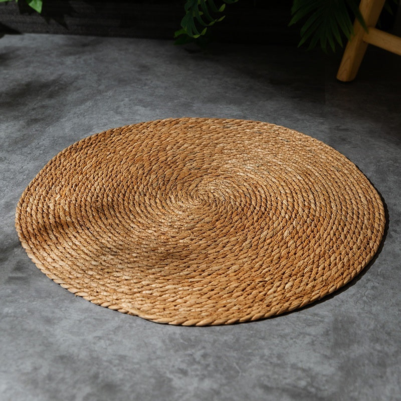 HKM-350739 Natural Papyrus Round Rattan Cat Scratching Pad No Dandruff Pet