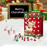 HKM-350803 24-Day Christmas Countdown Advent Calendar with Surprise Resin Pendant Keychain Ornaments