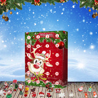 HKM-350803 24-Day Christmas Countdown Advent Calendar with Surprise Resin Pendant Keychain Ornaments