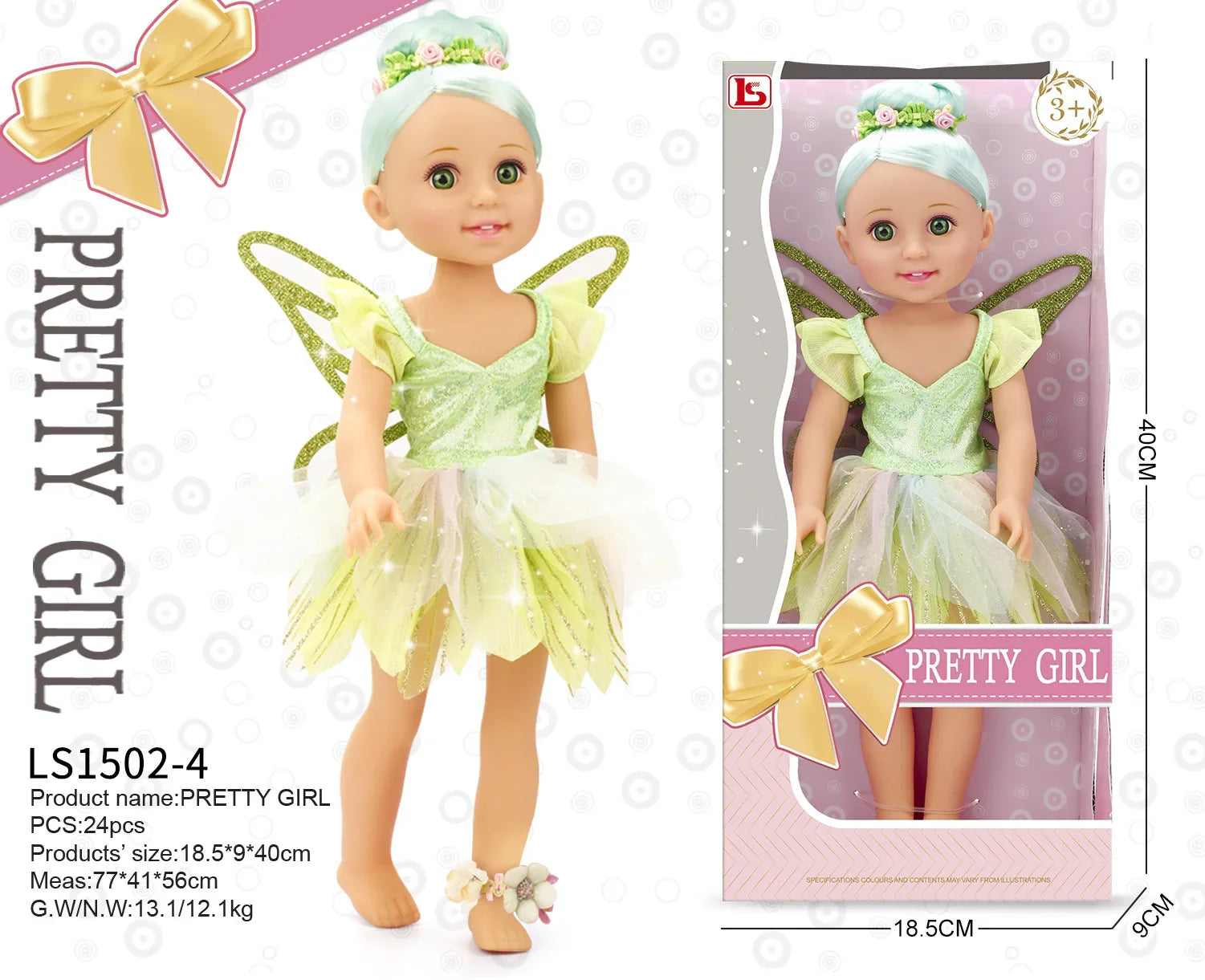 HKM-350867 15-Inch Fashion Doll with Fine Hair for Stylish Play - Educational Vinyl Princess Doll for Kids