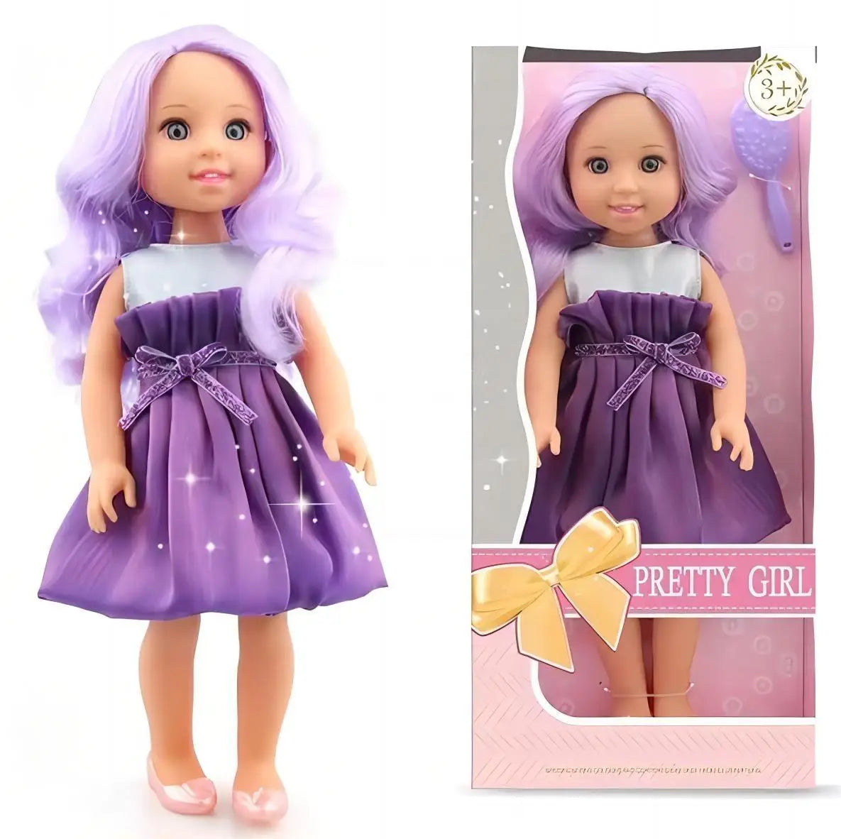 HKM-350867 15-Inch Fashion Doll with Fine Hair for Stylish Play - Educational Vinyl Princess Doll for Kids