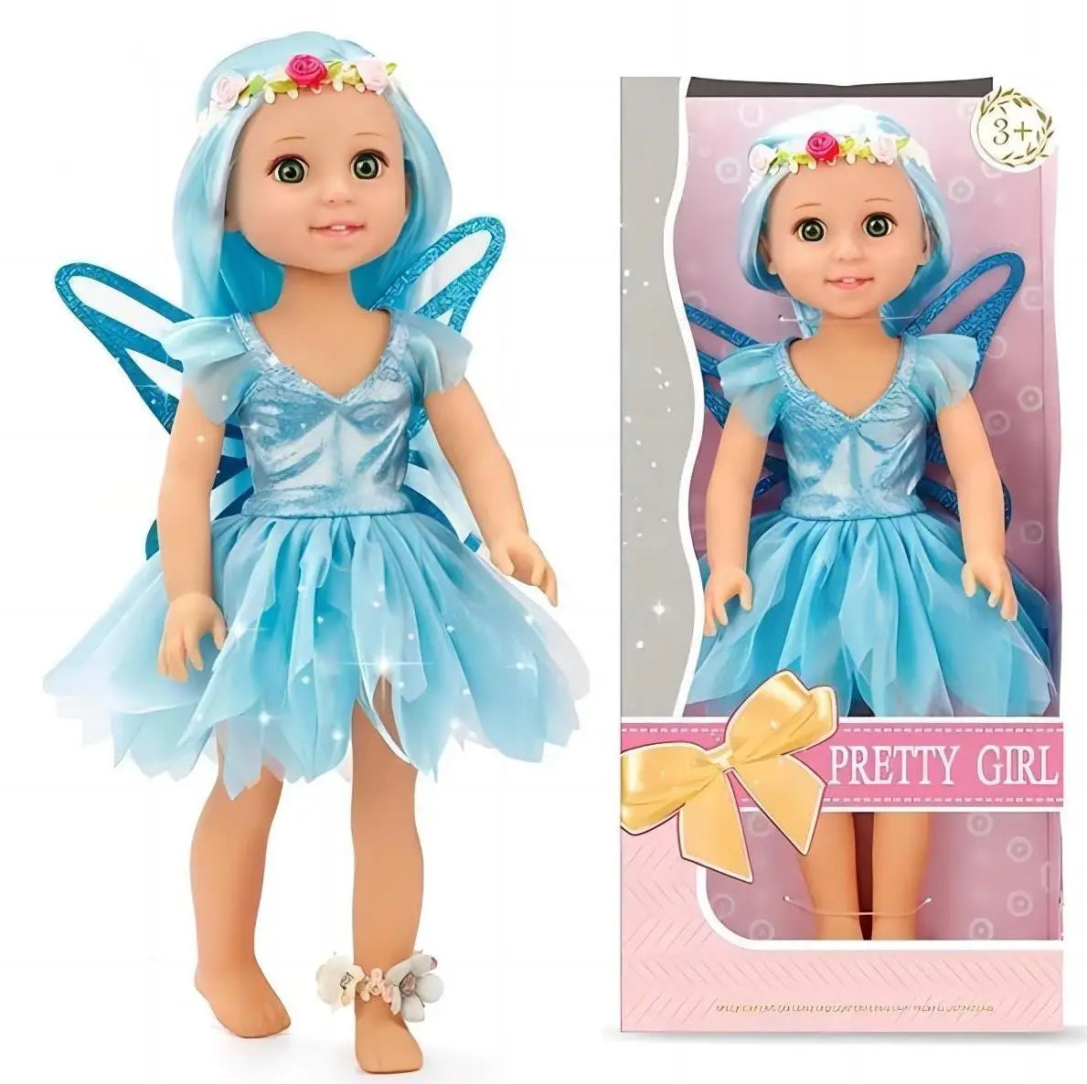 HKM-350867 15-Inch Fashion Doll with Fine Hair for Stylish Play - Educational Vinyl Princess Doll for Kids