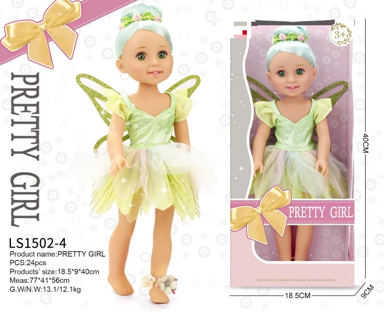 HKM-350867 15-Inch Fashion Doll with Fine Hair for Stylish Play - Educational Vinyl Princess Doll for Kids