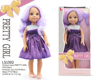 HKM-350867 15-Inch Fashion Doll with Fine Hair for Stylish Play - Educational Vinyl Princess Doll for Kids