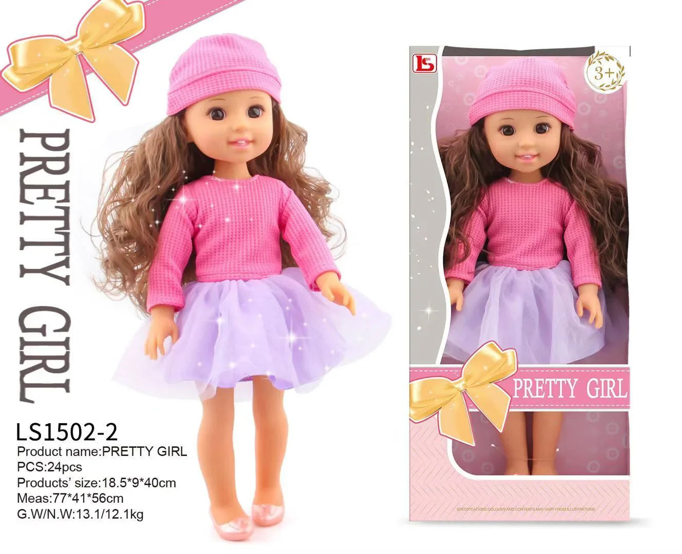HKM-350867 15-Inch Fashion Doll with Fine Hair for Stylish Play - Educational Vinyl Princess Doll for Kids
