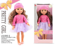 HKM-350867 15-Inch Fashion Doll with Fine Hair for Stylish Play - Educational Vinyl Princess Doll for Kids