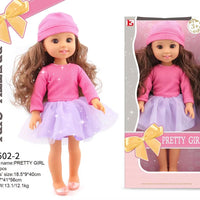 HKM-350867 15-Inch Fashion Doll with Fine Hair for Stylish Play - Educational Vinyl Princess Doll for Kids