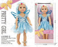 HKM-350867 15-Inch Fashion Doll with Fine Hair for Stylish Play - Educational Vinyl Princess Doll for Kids
