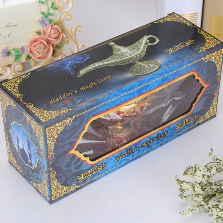 HKM-351123 Aladdin-Inspired Zinc Alloy Magic Lamp Decorative Ornament