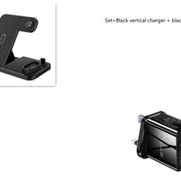 HKM-351251 4-in-1 Wireless Charging Station with Adjustable Design for Mobile Phones, Apple Watch, AirPods, and Apple Pencil - Qi-Certified Fast Charging
