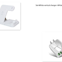 HKM-351251 4-in-1 Wireless Charging Station with Adjustable Design for Mobile Phones, Apple Watch, AirPods, and Apple Pencil - Qi-Certified Fast Charging