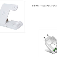 HKM-351251 4-in-1 Wireless Charging Station with Adjustable Design for Mobile Phones, Apple Watch, AirPods, and Apple Pencil - Qi-Certified Fast Charging