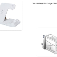 HKM-351251 4-in-1 Wireless Charging Station with Adjustable Design for Mobile Phones, Apple Watch, AirPods, and Apple Pencil - Qi-Certified Fast Charging