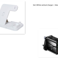 HKM-351251 4-in-1 Wireless Charging Station with Adjustable Design for Mobile Phones, Apple Watch, AirPods, and Apple Pencil - Qi-Certified Fast Charging