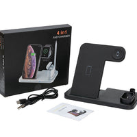 HKM-351251 4-in-1 Wireless Charging Station with Adjustable Design for Mobile Phones, Apple Watch, AirPods, and Apple Pencil - Qi-Certified Fast Charging