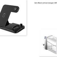HKM-351251 4-in-1 Wireless Charging Station with Adjustable Design for Mobile Phones, Apple Watch, AirPods, and Apple Pencil - Qi-Certified Fast Charging