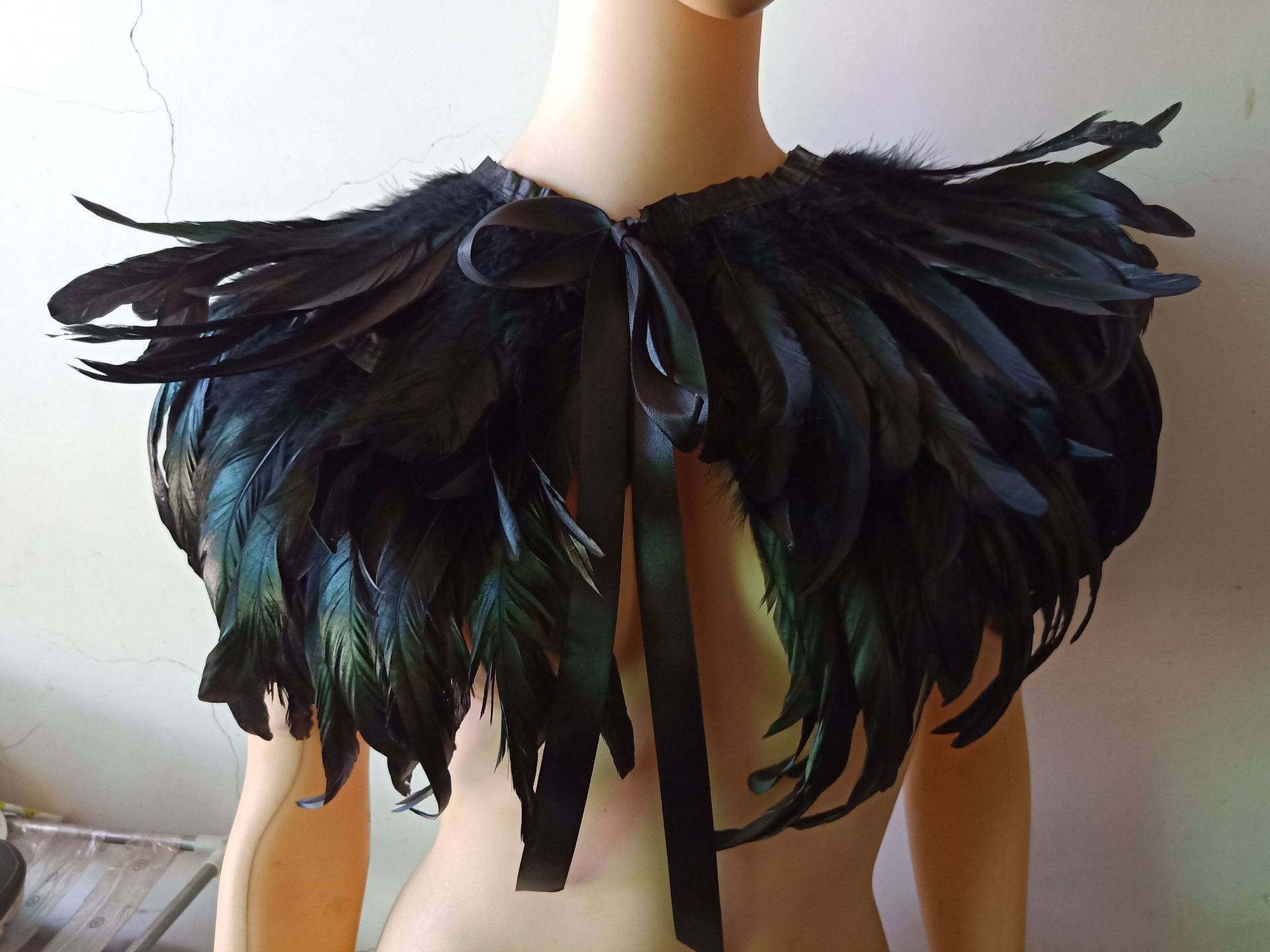 HKM-351315 Feather Vest Fur Shawl Scarf for All Seasons