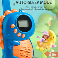HKM-351443 Dinosaur Shaped Walkie Talkies for Kids - 22-Channel, 3KM Range Adventure Toy