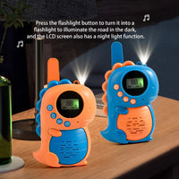 HKM-351443 Dinosaur Shaped Walkie Talkies for Kids - 22-Channel, 3KM Range Adventure Toy