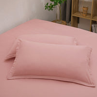 HKM-351507 Modern White Washed Cotton Pillowcase 48x74cm