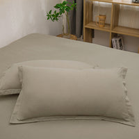 HKM-351507 Modern White Washed Cotton Pillowcase 48x74cm