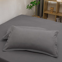 HKM-351507 Modern White Washed Cotton Pillowcase 48x74cm