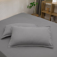 HKM-351507 Modern White Washed Cotton Pillowcase 48x74cm
