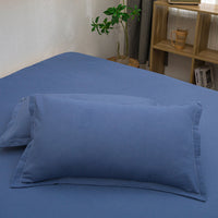 HKM-351507 Modern White Washed Cotton Pillowcase 48x74cm